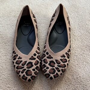 A New Day Tan and Black Leopard Flats